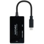 Nanocable Conversor USB-C a HDMI, DVI y VGA, Negro